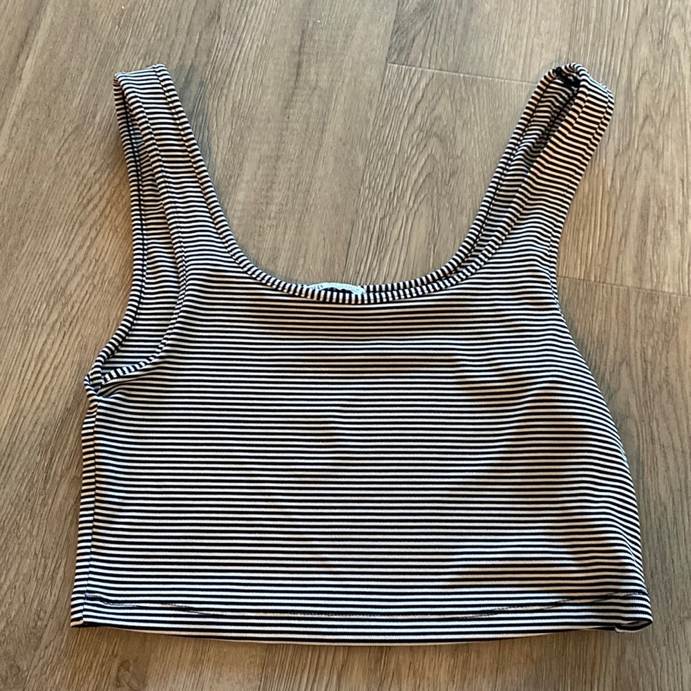 Zara striped crop top